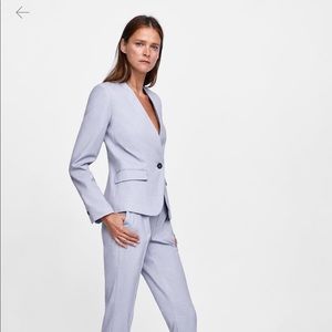 ZARA Blazer without lapels NWT gorgeous blue SZ4